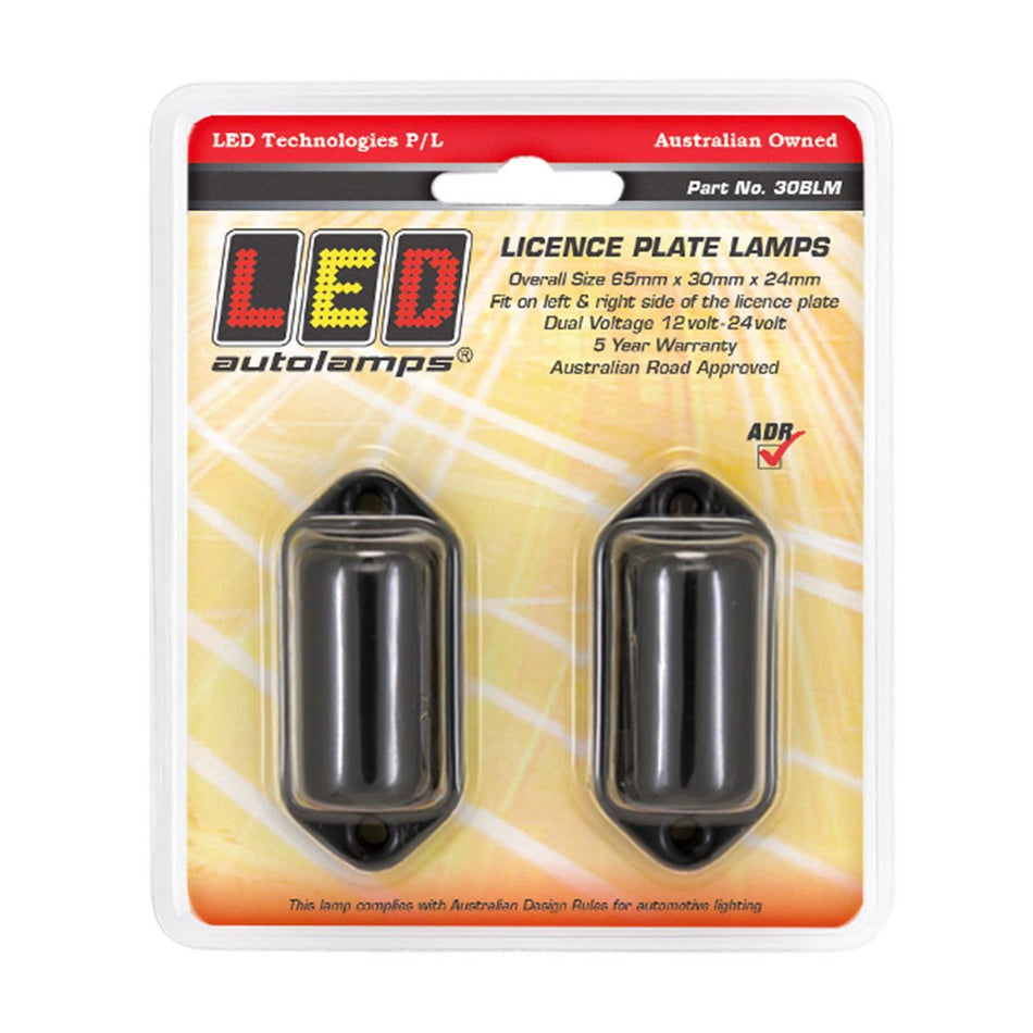 12/24V LED NUMBER PLATE LIGHT LED WITH 0.14M LEAD (2 PCE) 30BLM
