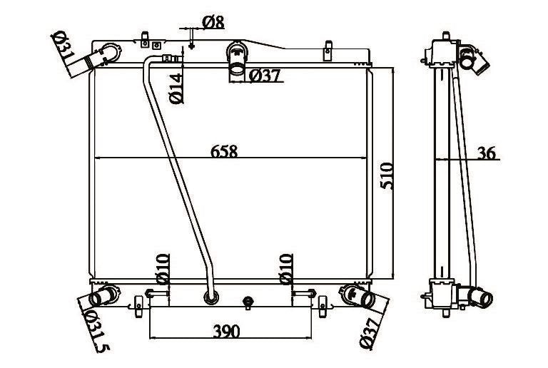RADIATOR ( AUTO OR MANUAL) FOR TOYOTA HIACE VAN 1KD 2KD KDH SERIES 2005 ONWARDS
