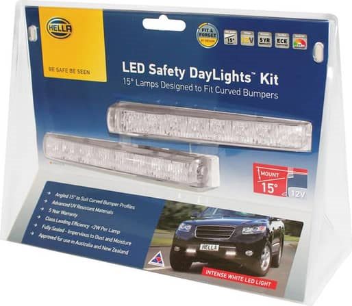 DAYTIME RUNNING LIGHTS HELLA LED 12V RECTANGLE 5636