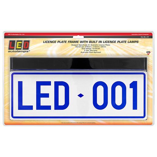 LED NUMBER PLATE FRAME LIGHT BLISTER PACK 12/24v LP1