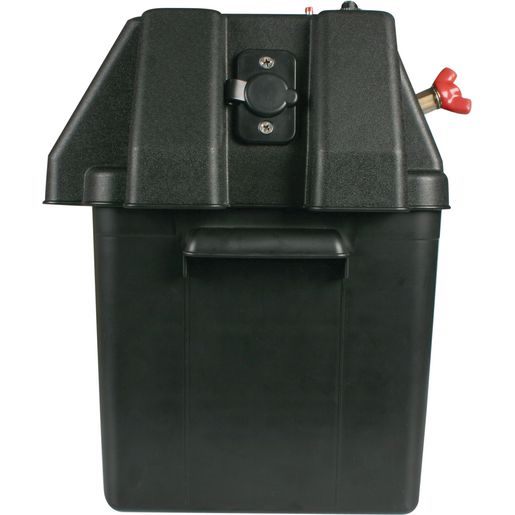 BATTERY BOX PLASTIC L:340 X W:200 X H:200(MM) - WITH POWER OUTLETS