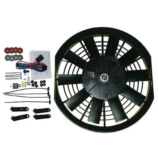 ELECTRIC FAN 12V PUSHER - REVERSIBLE OD:266MM (UNIVERSAL)