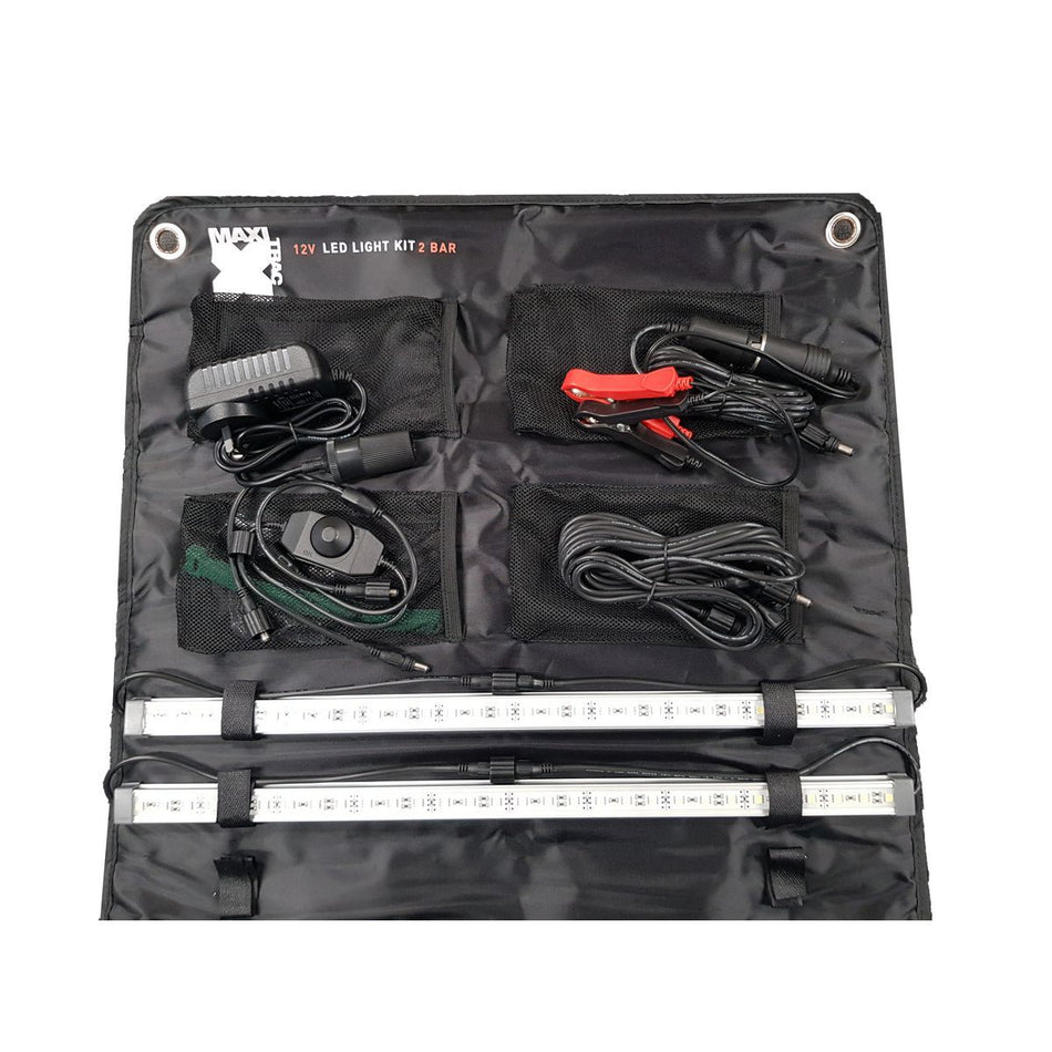 LED STRIP LIGHT KIT 2 X 420 LUMEN BARS CARRY CASE 12 VOLT