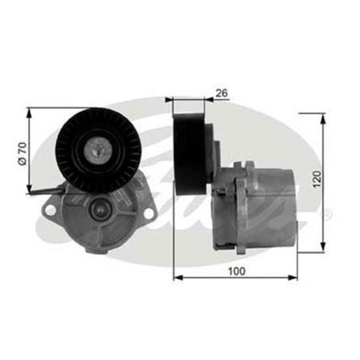 BME E35 E46 DRIVE BELT TENSIONER ASSEMBLY UNIT 38223