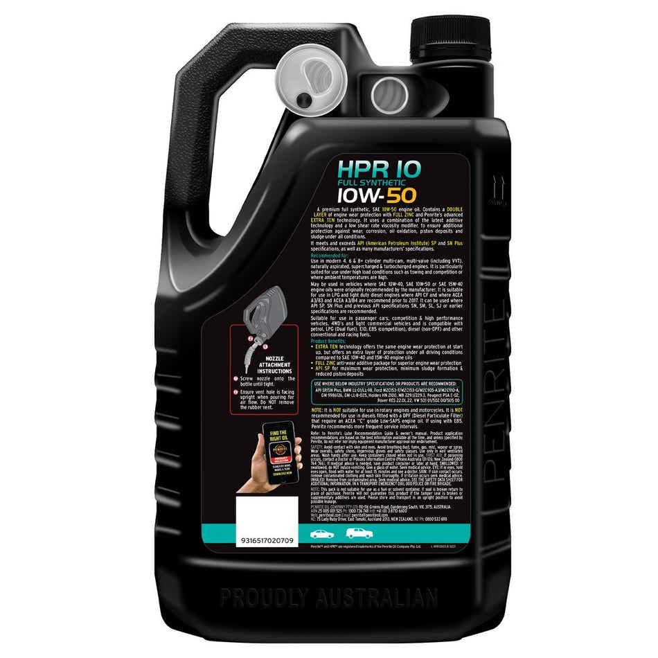 PENRITE HPR10 10W 50 HPR10005 5 LITRE PACK