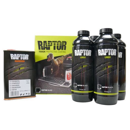 RAPTOR LINER PROTECTIVE COATING KIT BLACK 4L KIT RLB/S4 SPRAY UNDERBODY SEALANT