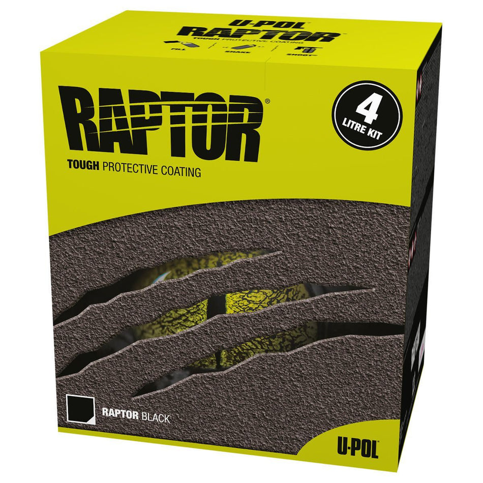 RAPTOR LINER PROTECTIVE COATING KIT BLACK 4L KIT RLB/S4 SPRAY UNDERBODY SEALANT