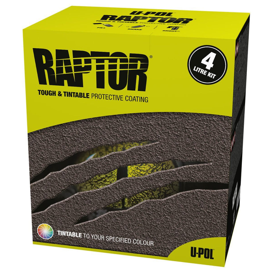 RAPTOR LINER PROTECTIVE COATING KIT TINTABLE 4L KIT RLT/S4 UNDERBODY SPRAY RLTS4