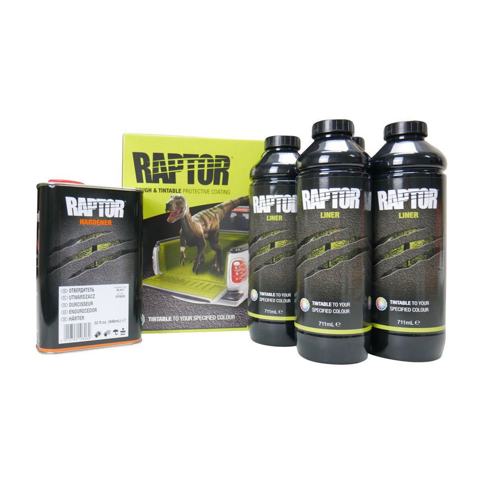 RAPTOR LINER PROTECTIVE COATING KIT TINTABLE 4L KIT RLT/S4 UNDERBODY SPRAY RLTS4
