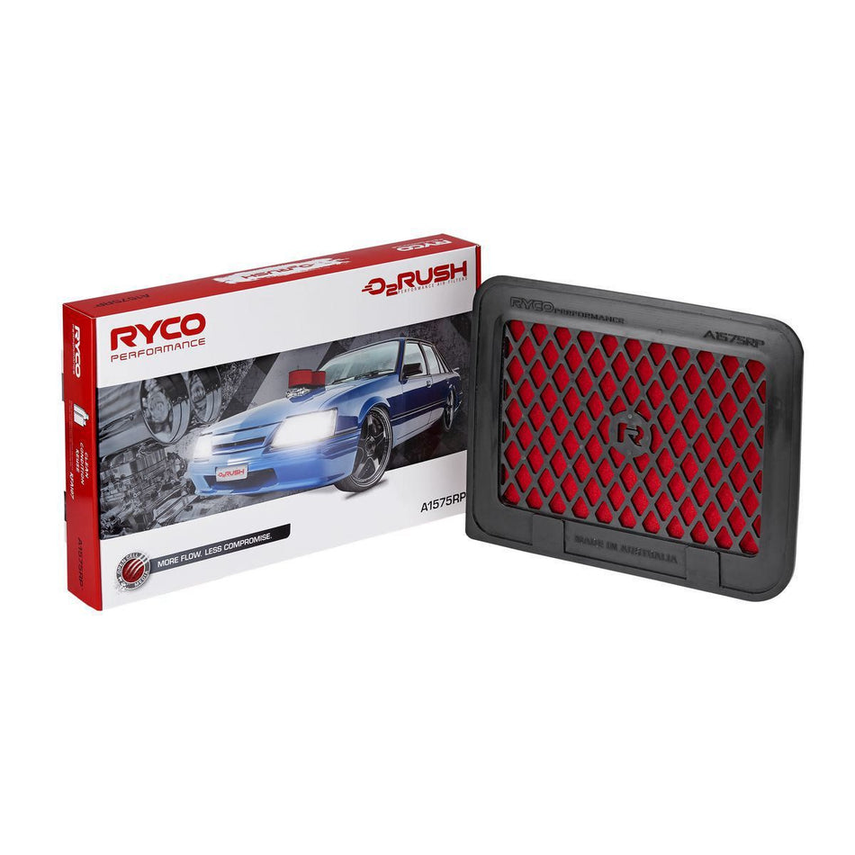 RYCO PERFORMANCE O2 RUSH AIR FILTER FORD FALCON BARRA 4.0 XR6 XR8 5.4 BOSS