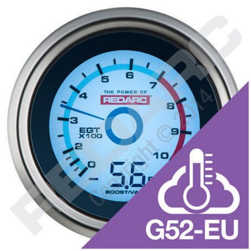 REDARC PYROMETER 52MM & VACUUM / BOOST GAUGE G52-EU