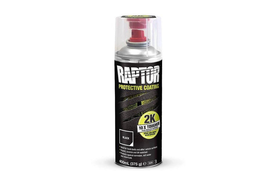 RAPTOR PROTECTIVE COATING BLACK 2K AEROSOL 400ML RLB/AL UNDERBODY COATING SEALER