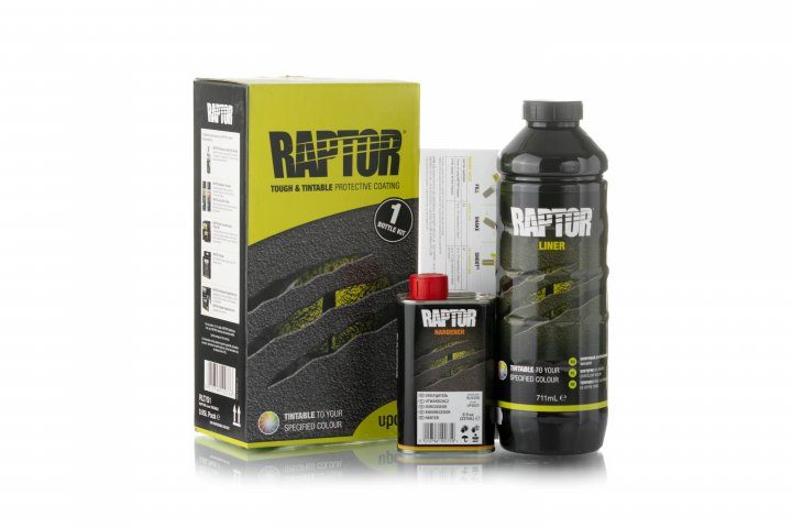 RAPTOR BLACK KIT 1L UNDERSEAL UNDERBODY SEAL BED LINER RLB/S1 SPRAY COAT