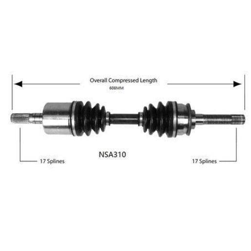HOLDEN ISUZU 4JJ1-TC FRONT CV AXLE DRIVE SHAFT COMPLETE RODEO D-MAX