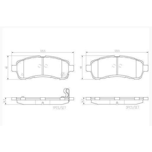 MAZDA DEMIO FRONT BRAKE PADS DE3FS DE5FS DEJFS 1.3 ZJ-VE ZY-VE P3 DB7918