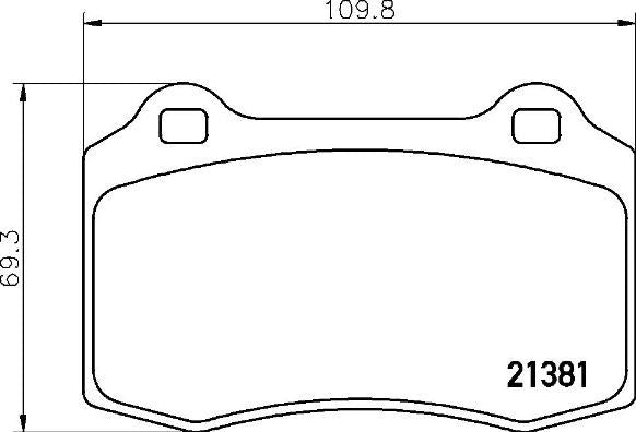 CHRYSLER 300C V8 HEMI SRT8 6.1 V8 5.7 BREMBO REAR BRAKE PADS (METALLIC) 043430