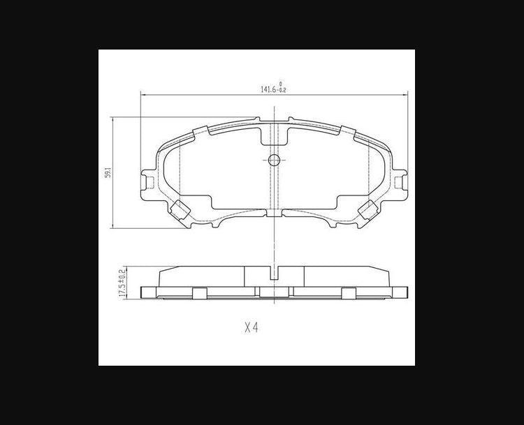 NISSAN X-TRAIL FRONT BRAKE PADS QASHQAI J11 T31 T32