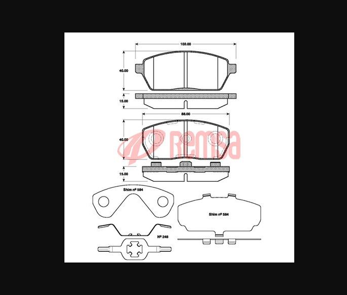 SUZUKI CARRY FRONT BRAKE ROTORS SUPER CARRY FRONTE 215MMX10MM & BRAKE PADS