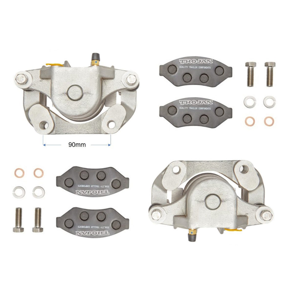 TROJAN MK5 TRAILER DISC BRAKE CALIPER SET (PAIR) BRAND NEW
