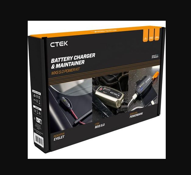 CTEK 12v 5 Amp 8 Stage Battery Charger with Bonus 5000mAh Powerbank