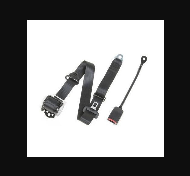 SEAT BELT RETRACTABLE 3 POINT LAP DIAGONAL UNIVERSAL 90/90 400MM STALK