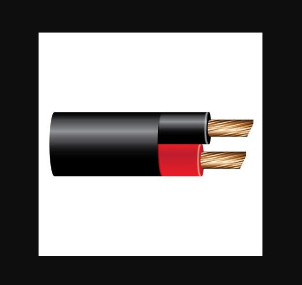 4mm Twin Core Automotive Cable, Red/Black, With Black Sheath - 30m Roll  Ref.153