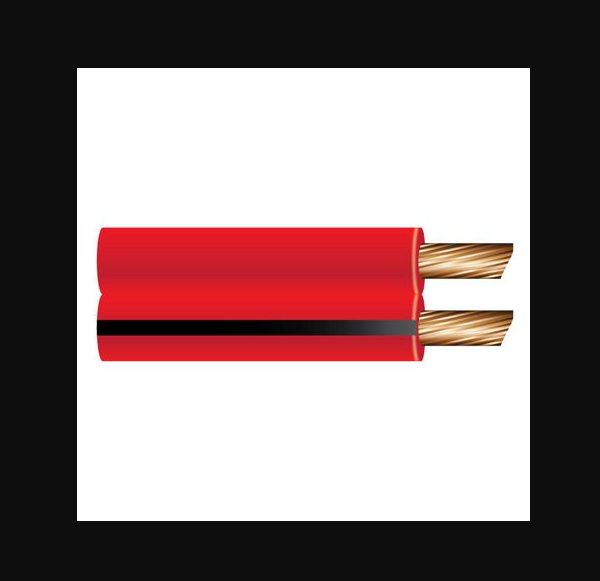 3mm Twin Core Automotive Cable, Figure 8, Red & Black Trace 30m Roll NZ Ref.151