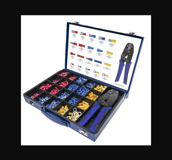OEX Crimp Terminal Assortment Kit 1000 Pieces & Crimping Tool