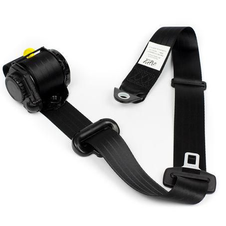HOLDEN COMMODORE VE FRONT RIGHT SEAT BELT KIT BLACK WITH BUCKLE/STEM
