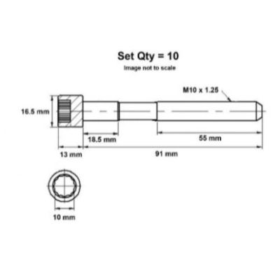 HBS015 HEAD BOLT SET TOYOTA 3SGE 3S-GTE 94.5X10MM CALDINA CORONA MR2