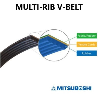 3PK0740-MITSUBOSHI AUTOMOTIVE MULTI-RIB V-BELT