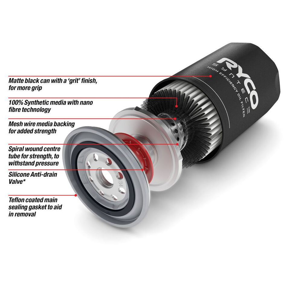 Z160 OIL FILTER ( RYCO ULTIMATE FILTRATION ) 15,000KM SERVICE INTERVAL