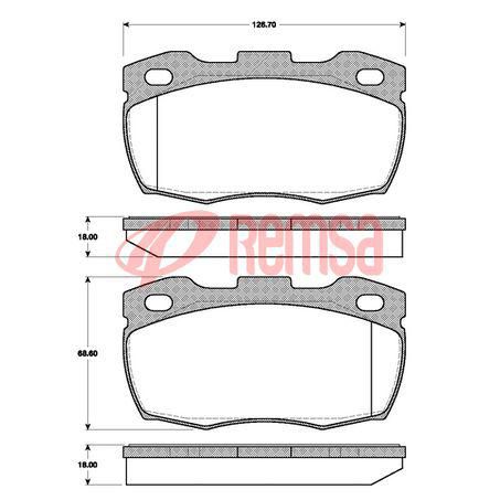 LANDROVER DEFENDER 90 110 130 FRONT BRAKE PADS 1990- (METALLIC) DB1305