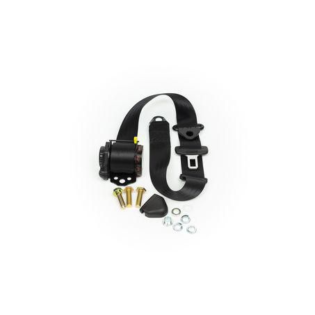120/90 SEAT BELT BLACK WITH BUCKLE/STEM